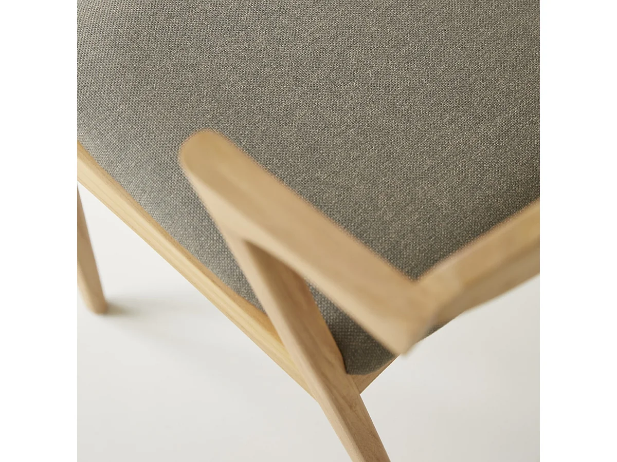 Sedia Guido in legno di teak massello e tessuto