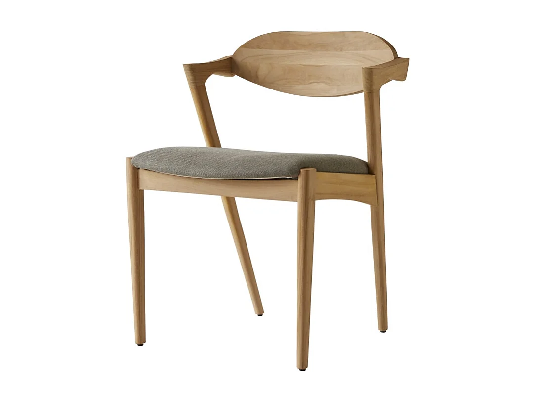 Sedia Guido in legno di teak massello e tessuto