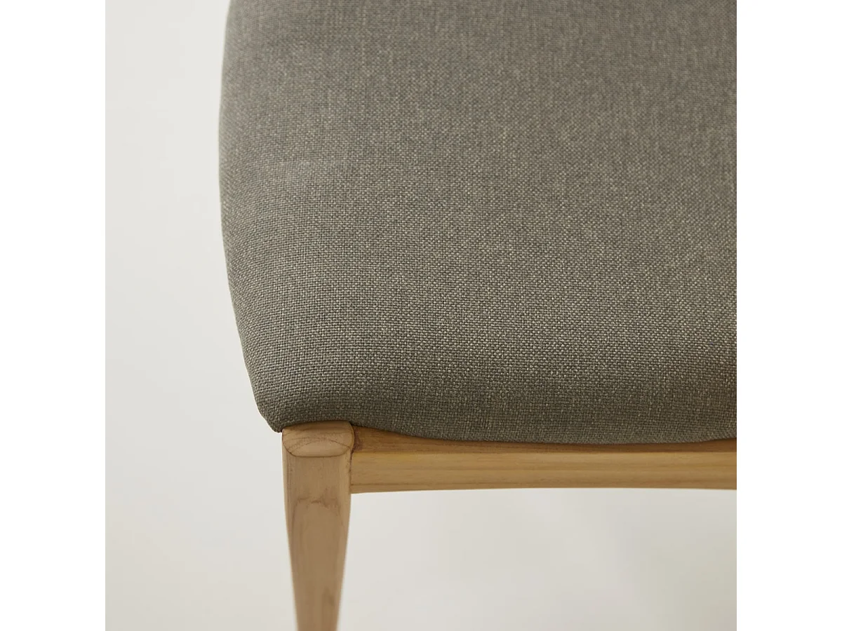 Sedia Guido in legno di teak massello e tessuto