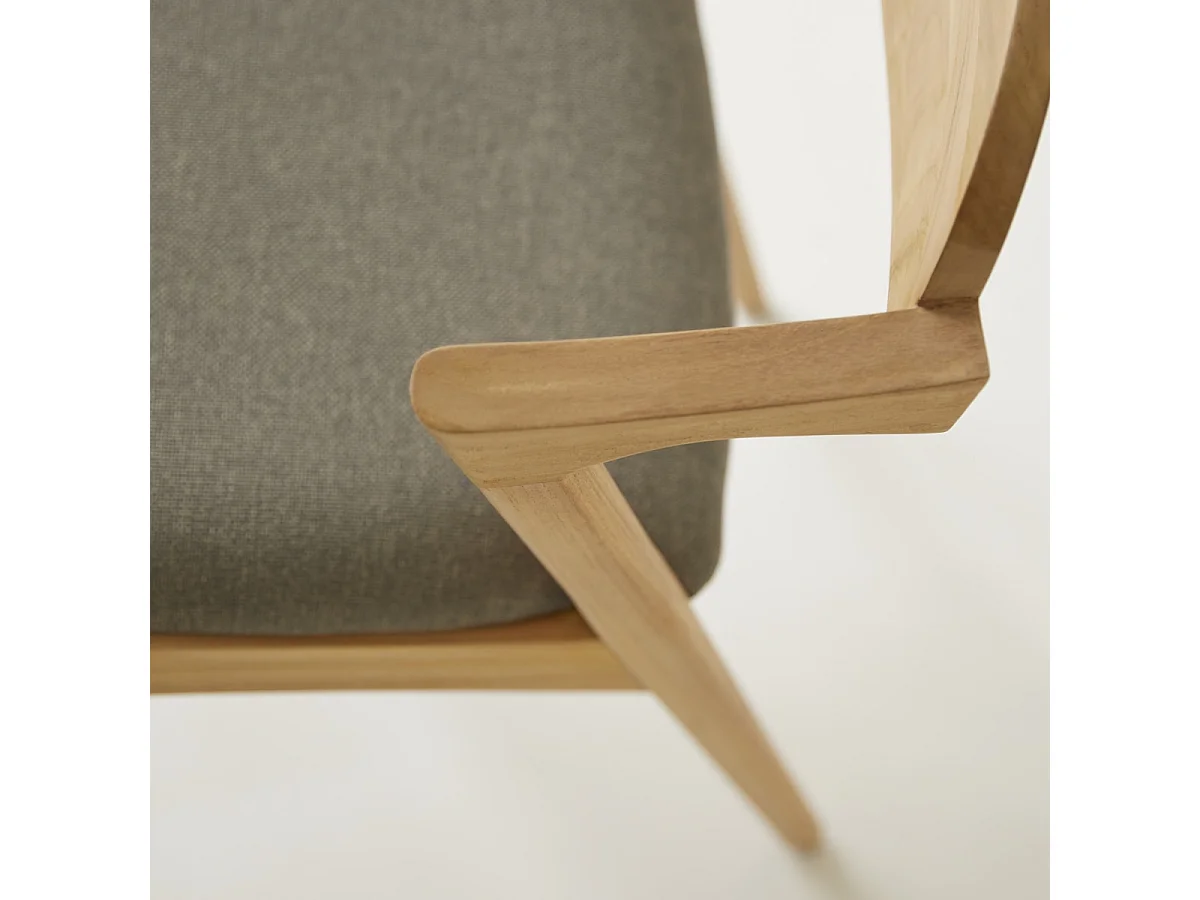 Sedia Guido in legno di teak massello e tessuto