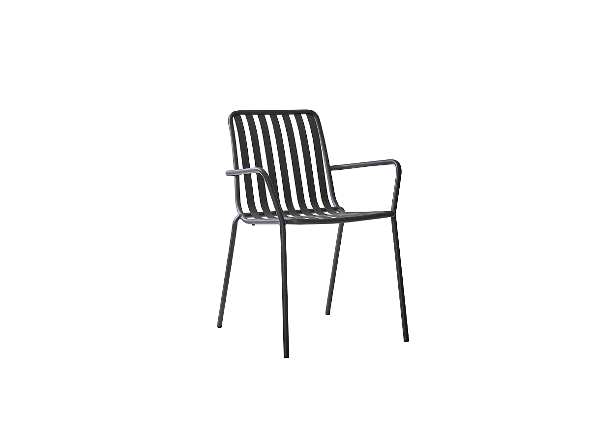 Poltroncina in metallo verniciato Gaby black
