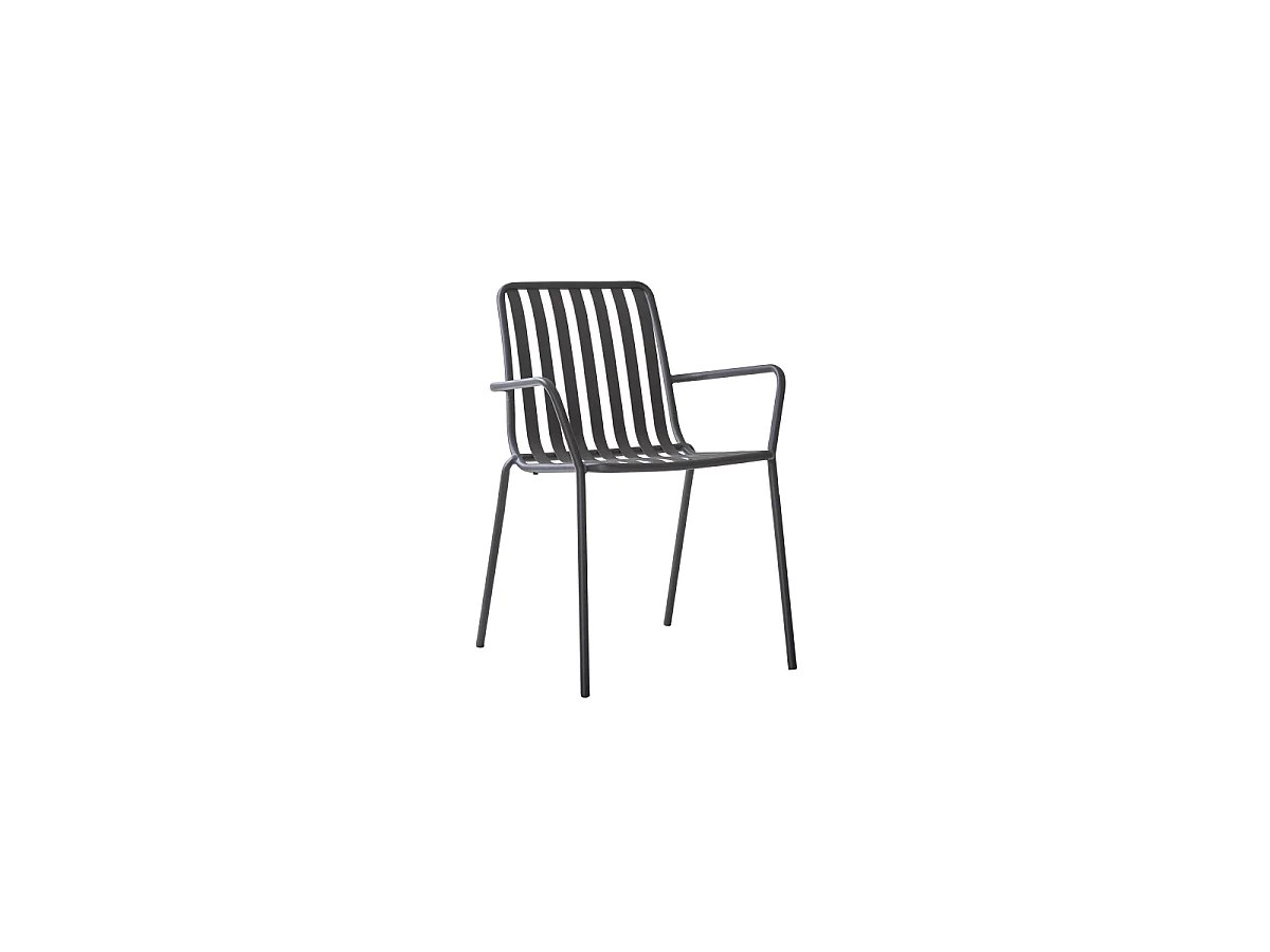 Poltroncina in metallo verniciato Gaby black