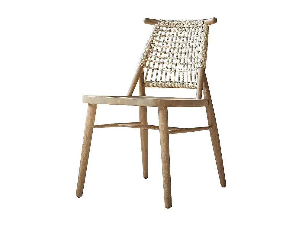 Set di 2 sedie in legno d'acacia e corda Arturo