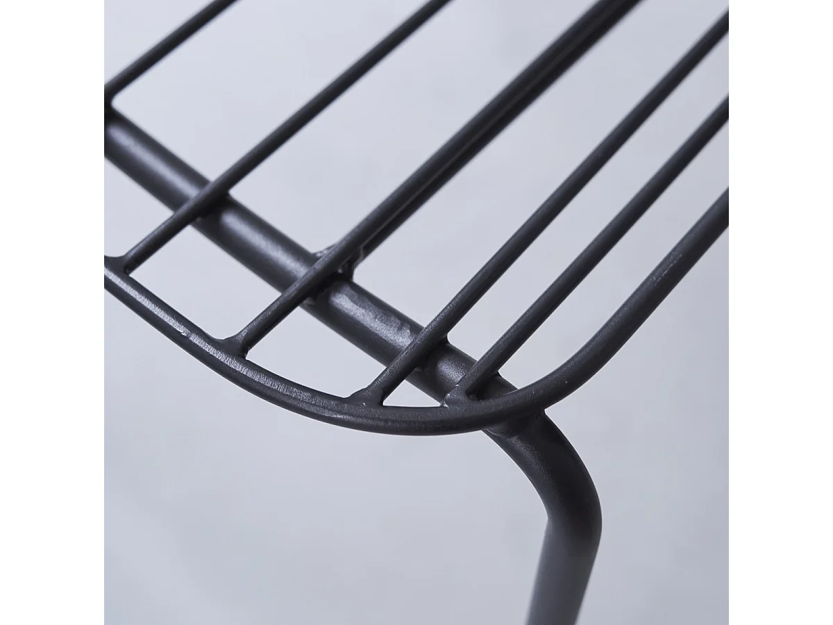 Chaise en métal peint Arty dark grey