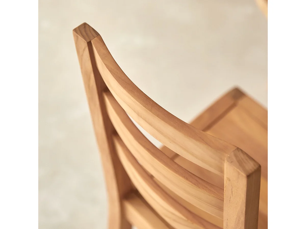 Sedia Teak Tek teck legno massello soggiorno sala pranzo artigianale