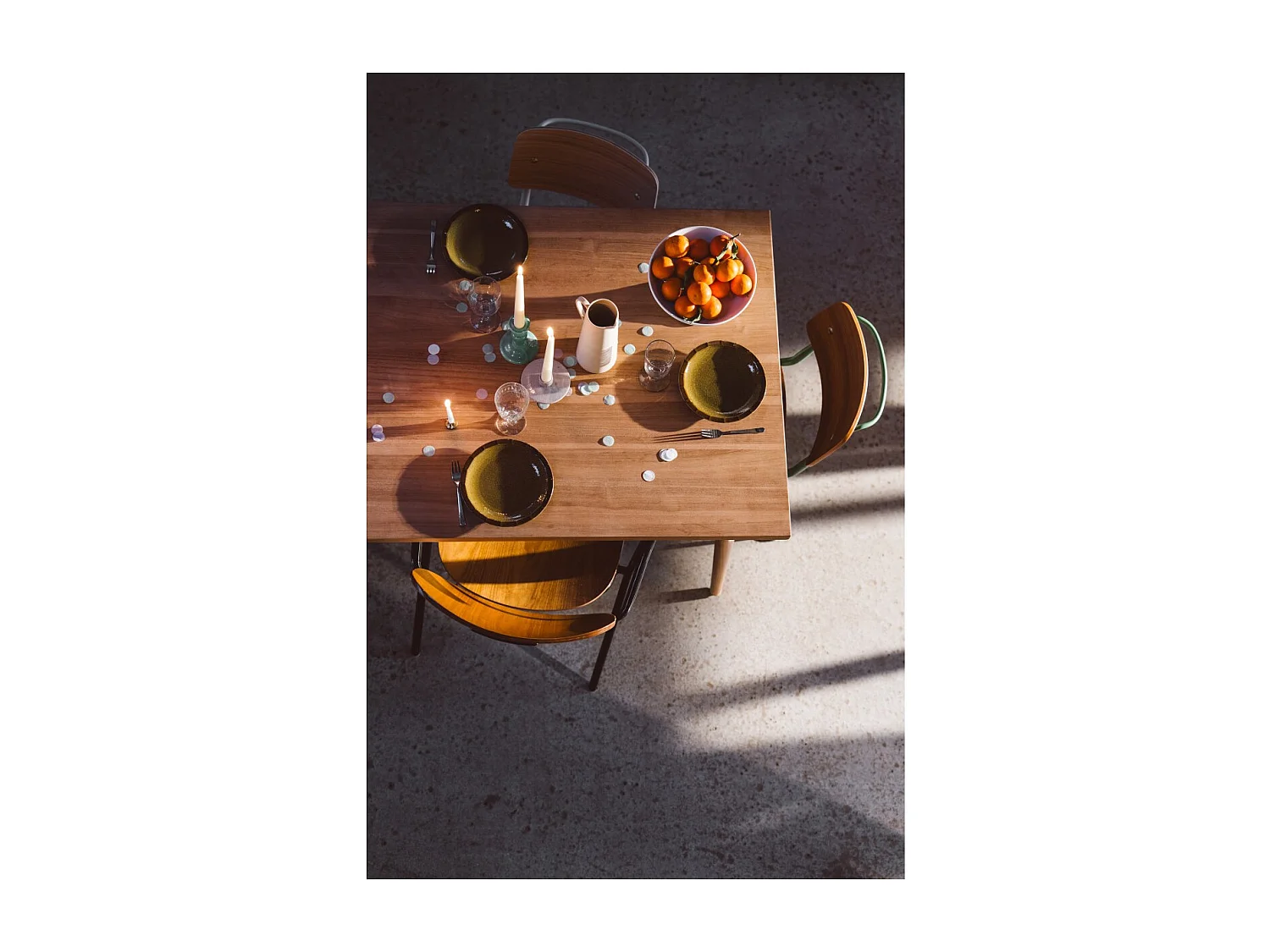 Sedia in metallo e legno di frassino Ada