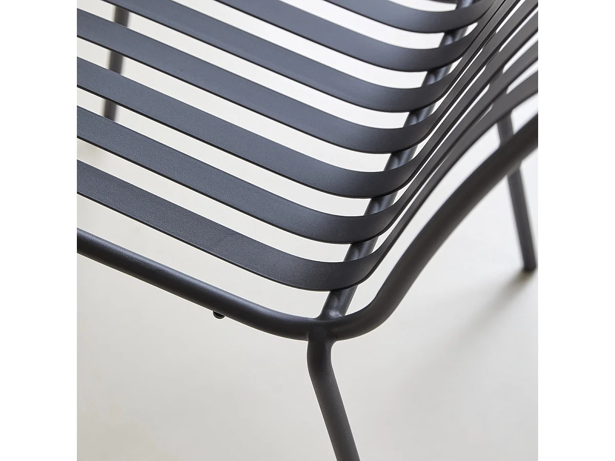 Sedia in metallo verniciato Gaby black