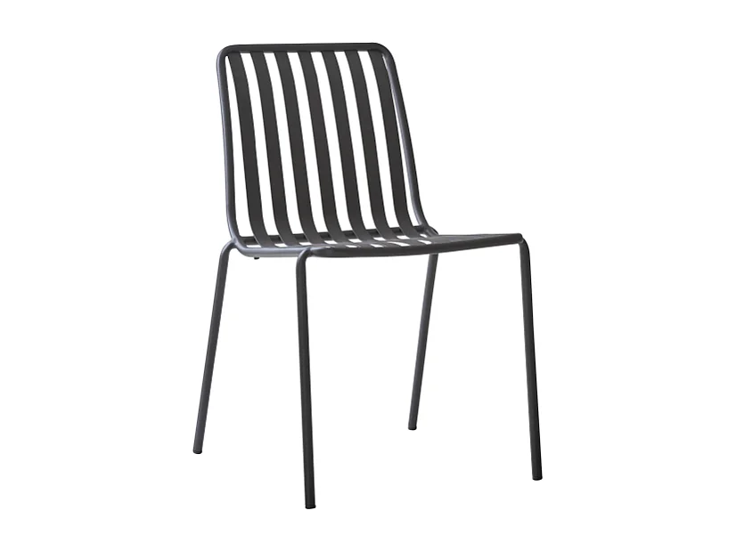 Sedia in metallo verniciato Gaby black