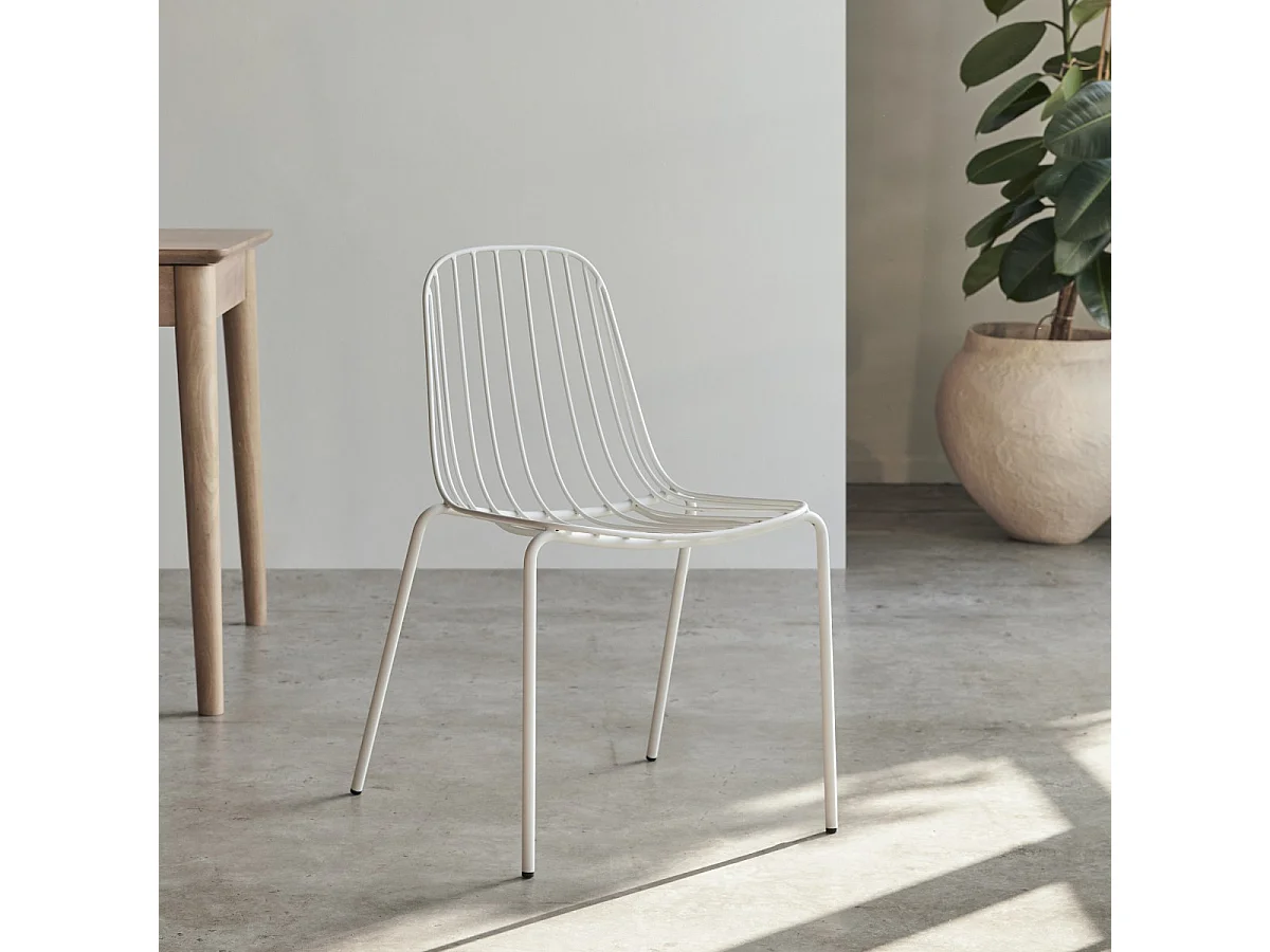 Sedia in metallo verniciato Arty white