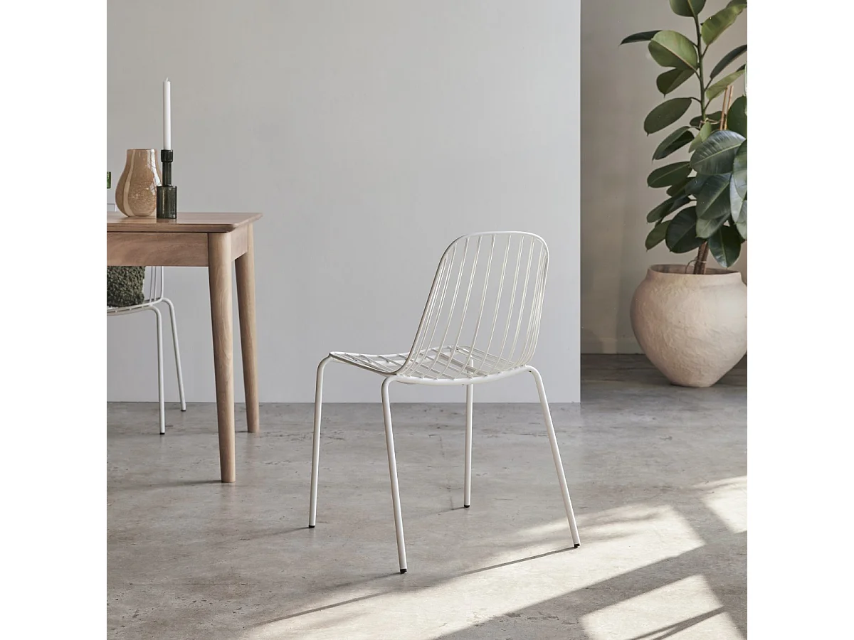 Sedia in metallo verniciato Arty white