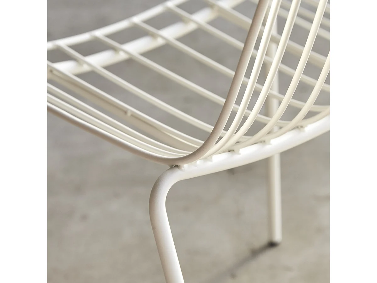 Sedia in metallo verniciato Arty white