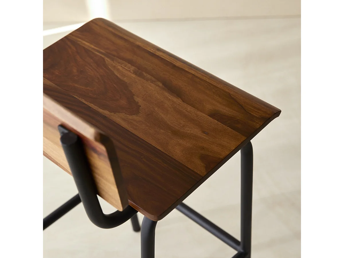 Barstuhl Talia aus Metall und Palisanderholz