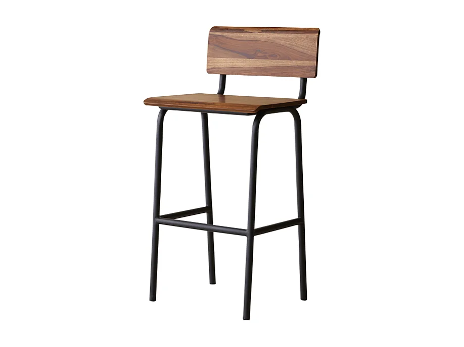 Barstuhl Talia aus Metall und Palisanderholz
