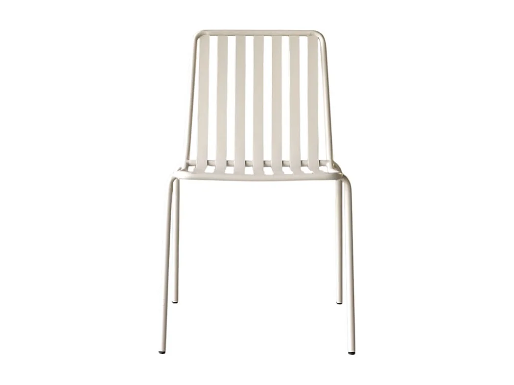 Sedia per interni in metallo cream