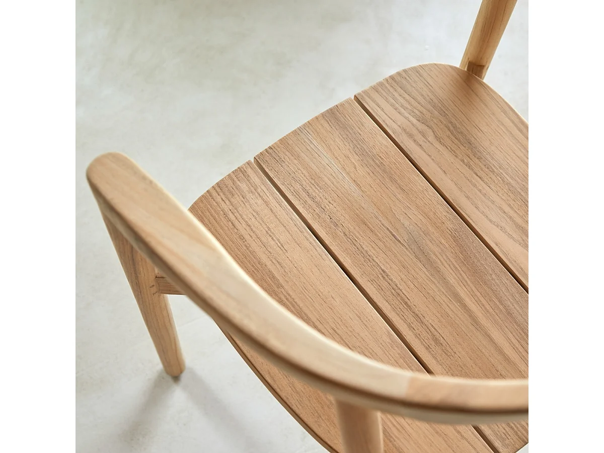 Chaise en bois de teck massif Francia