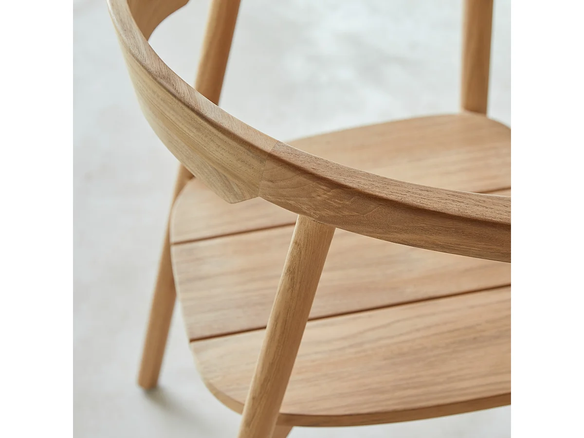 Chaise en bois de teck massif Francia