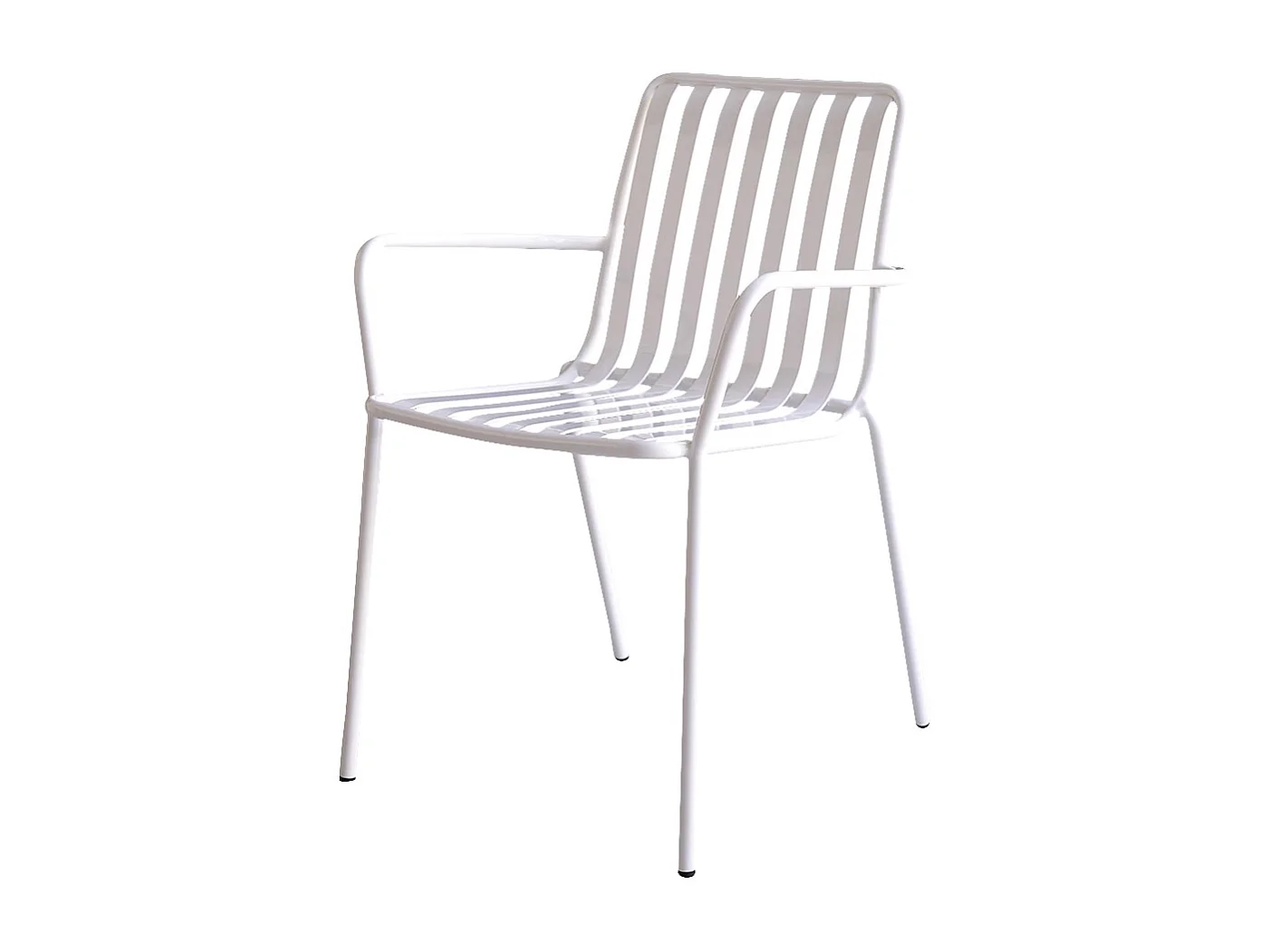 Lehnstuhl Gaby White aus lackiertem Metall