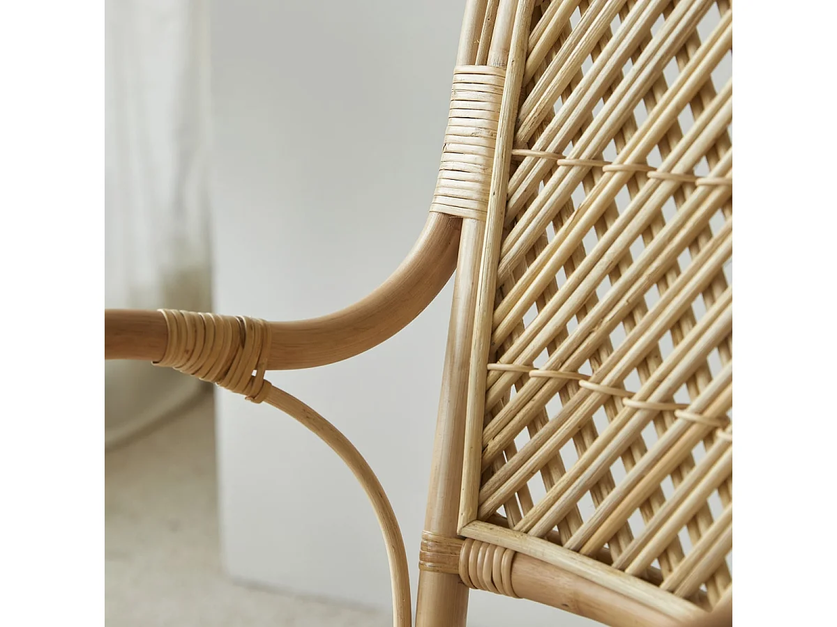 Fauteuil en tiges de rotin Marius