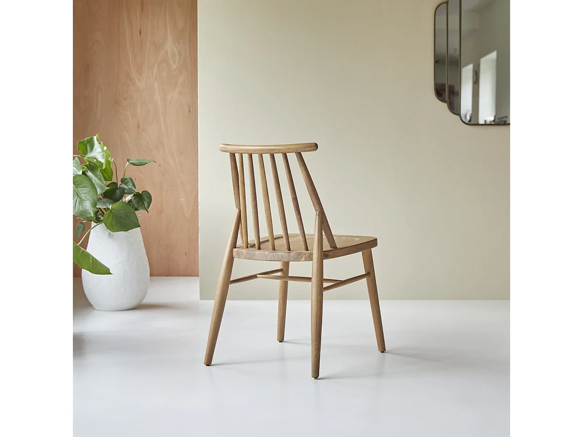 Set di 2 sedie in legno massello di acacia Léa