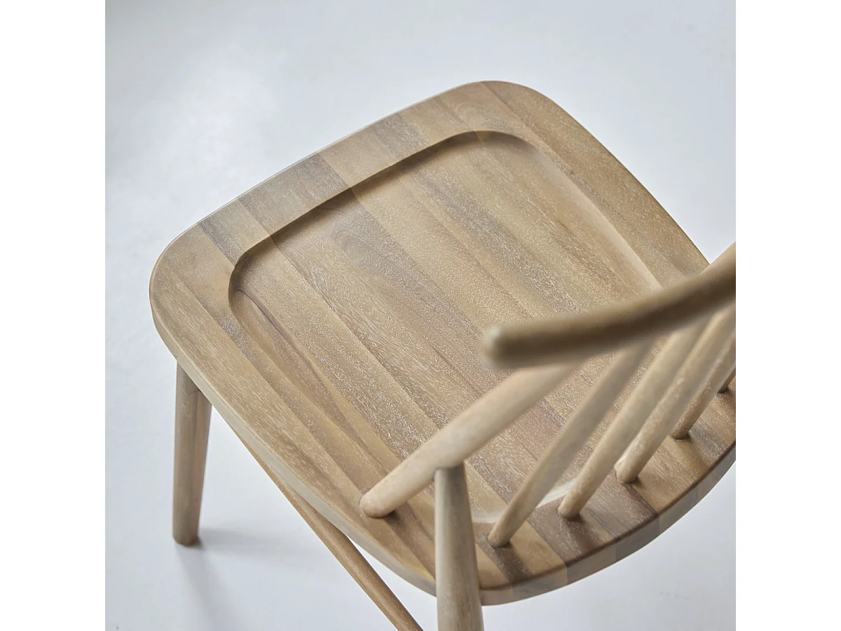 2er-Set Stühle Léa aus Akazienholz