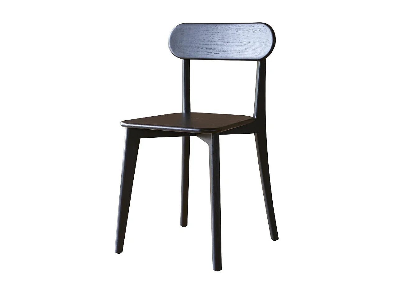 Sedia in teak massello black Abel