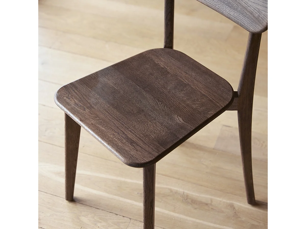 Set di 2 sedie in legno dii rovere marrone Abel