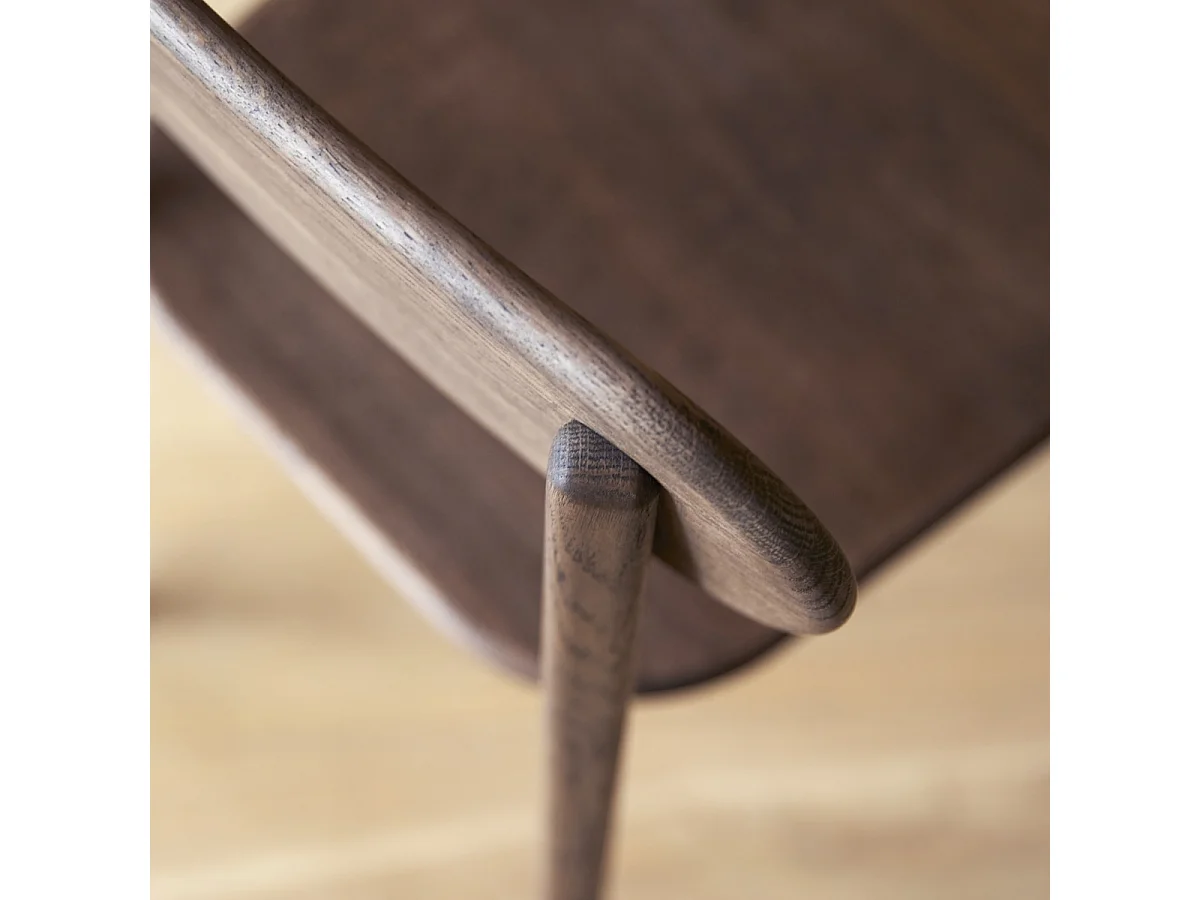 Set di 2 sedie in legno dii rovere marrone Abel