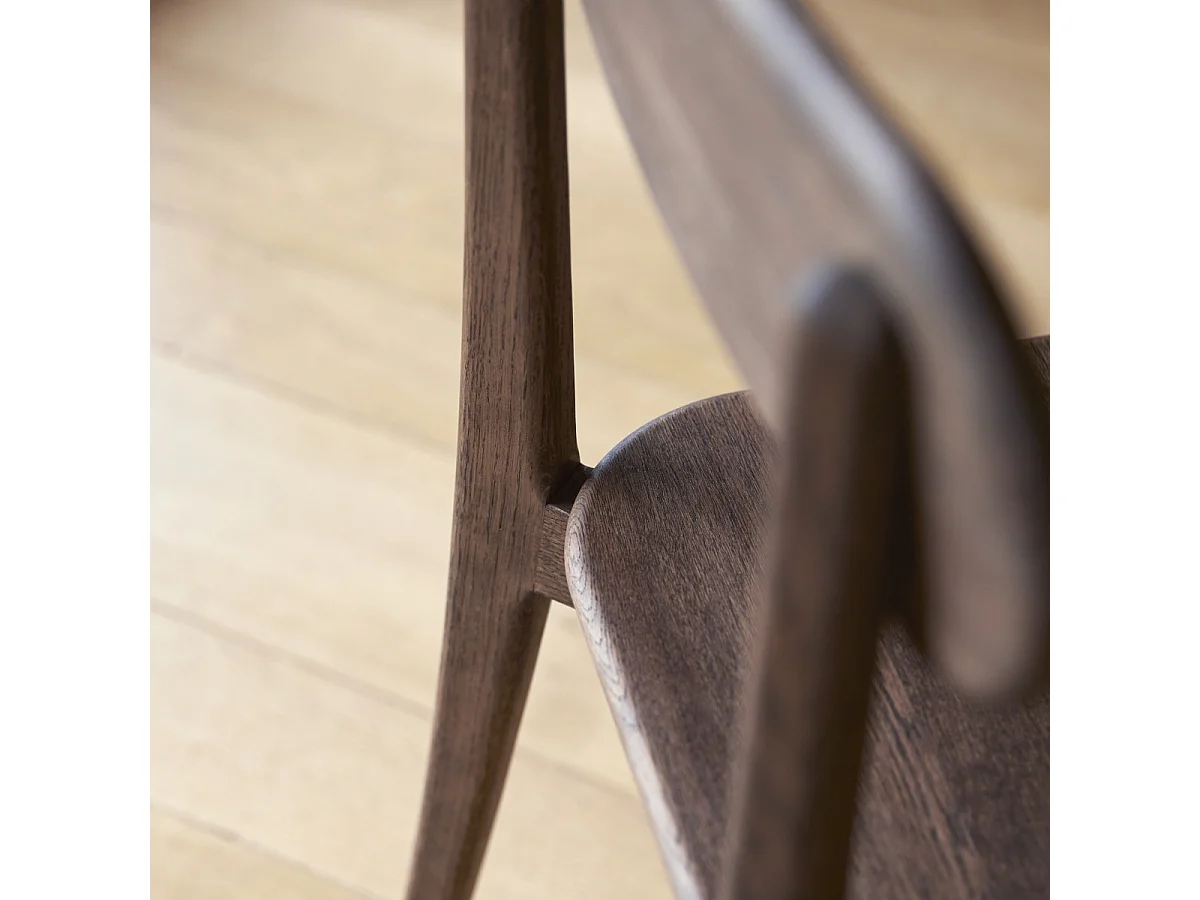 Set di 2 sedie in legno dii rovere marrone Abel