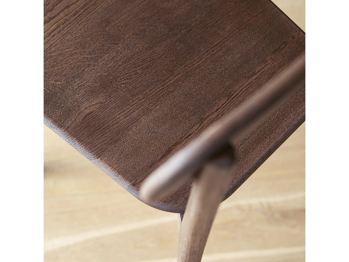 Set di 2 sedie in legno dii rovere marrone Abel