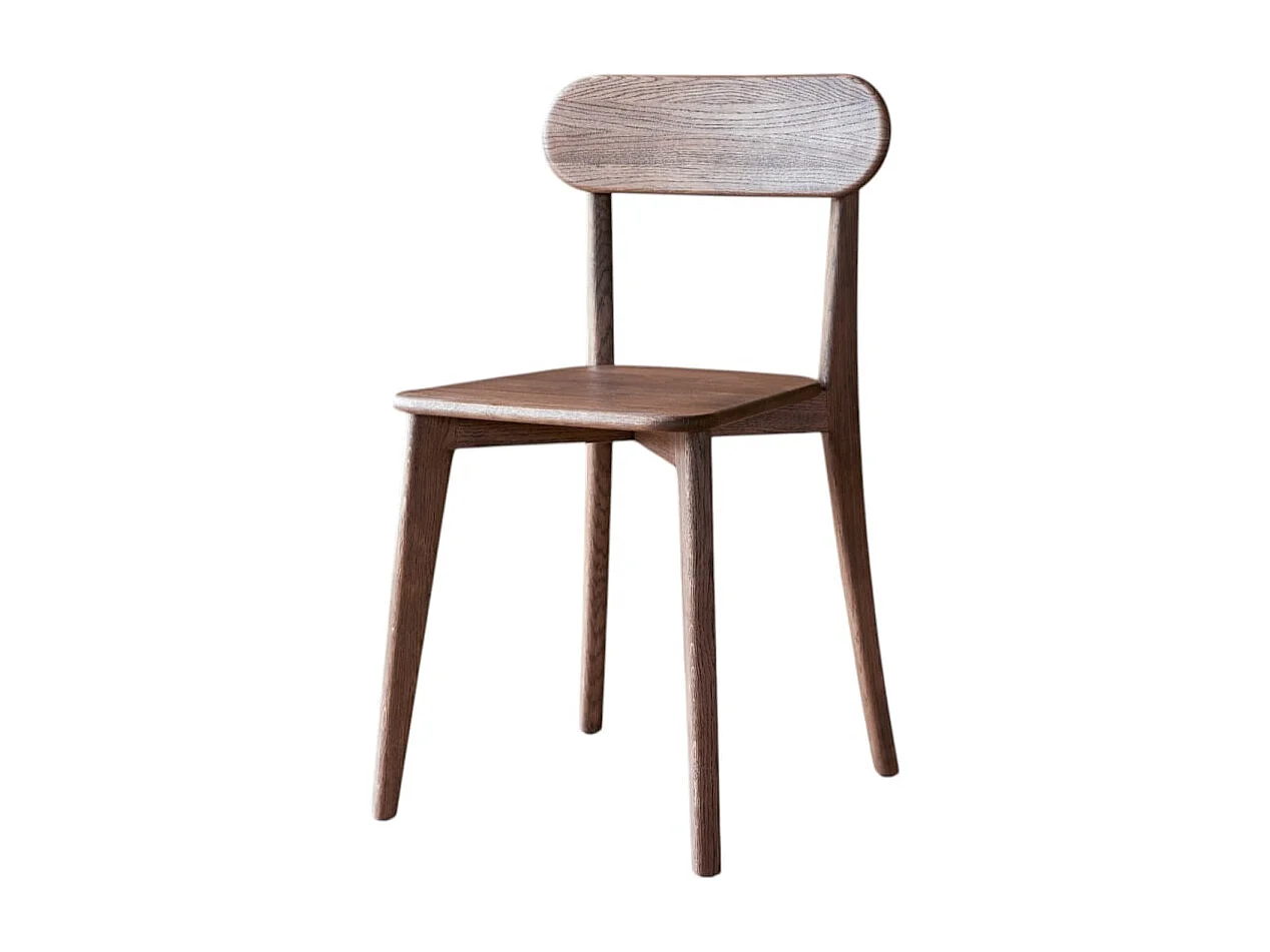 Set di 2 sedie in legno dii rovere marrone Abel