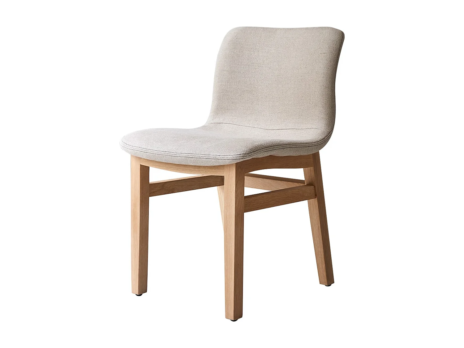 Stuhl aus aus massivem Eichenholz Cocoon linen