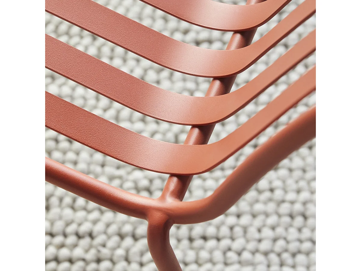 Stuhl Gaby Orange aus lackiertem Metall