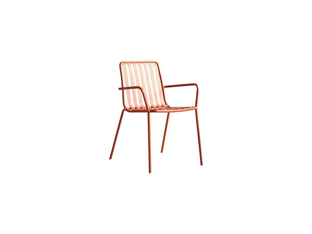 Gaby - Orange metal armchair