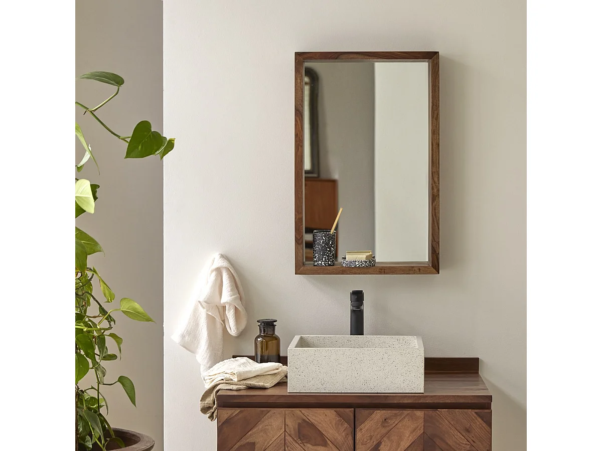 Specchio in legno di palissandro Easy 70x45