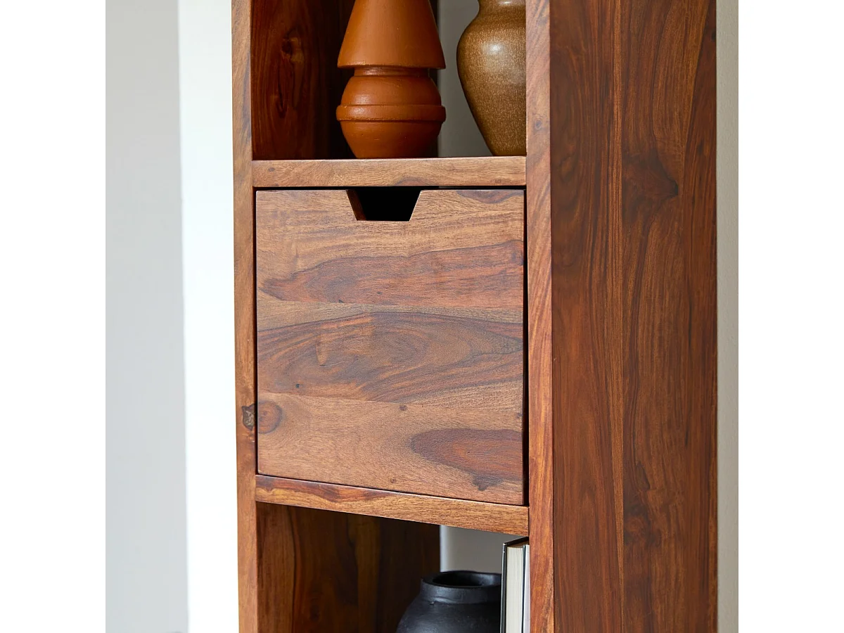 Wandregal aus Palisanderholz Hochregal Sheesham Kwarto