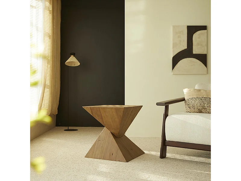 Pio – Tavolino in pino massello riciclato