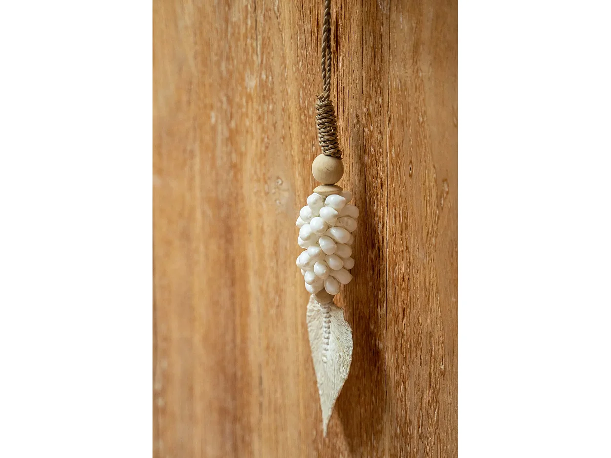 Le Pompon Feuille Et Coquillage - Blanc