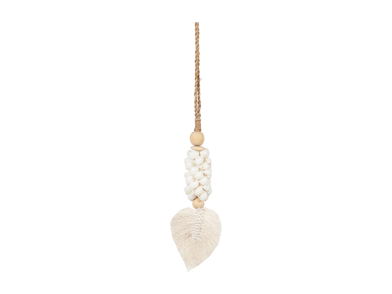 Le Pompon Feuille Et Coquillage - Blanc