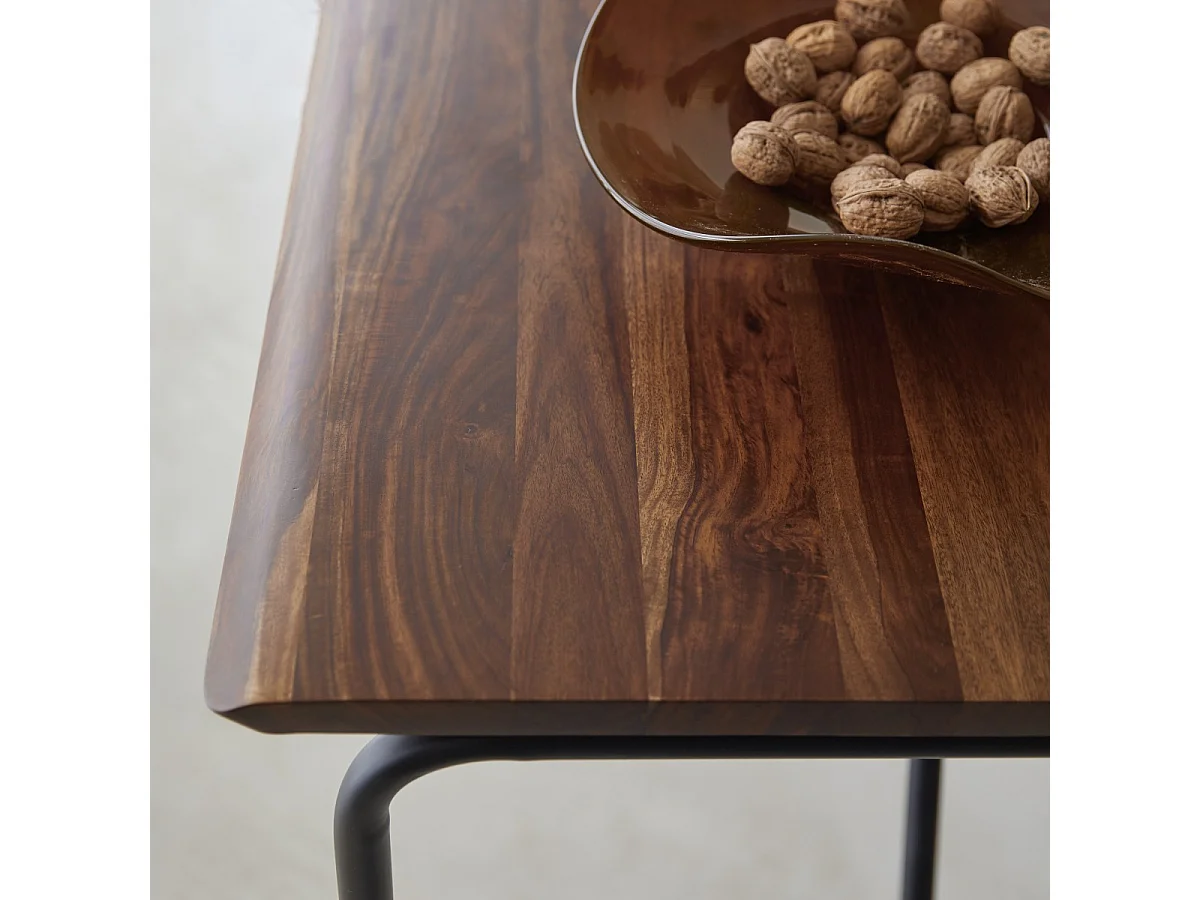 Tavolo alto in legno di palissandro e metallo 140 x 85 Talia