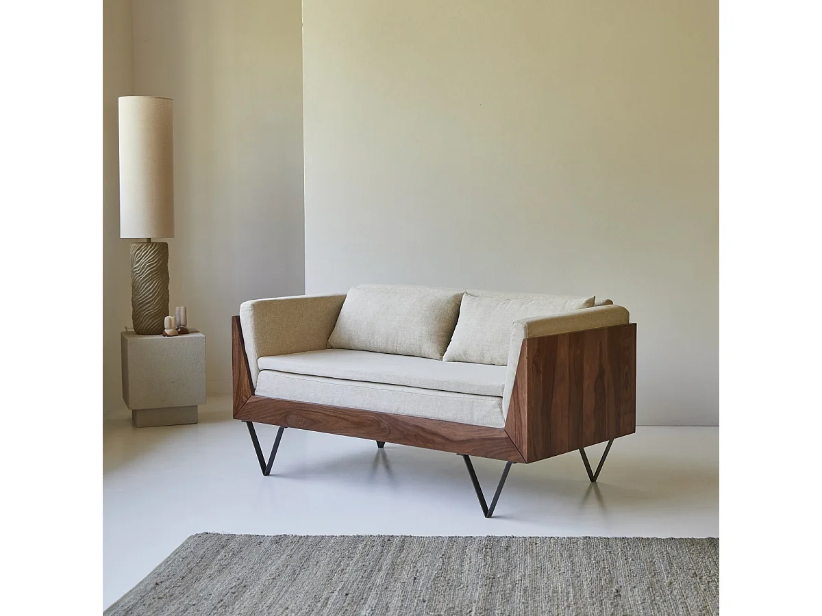 Sofa Metric aus Palisanderholz, 2-Sitzer