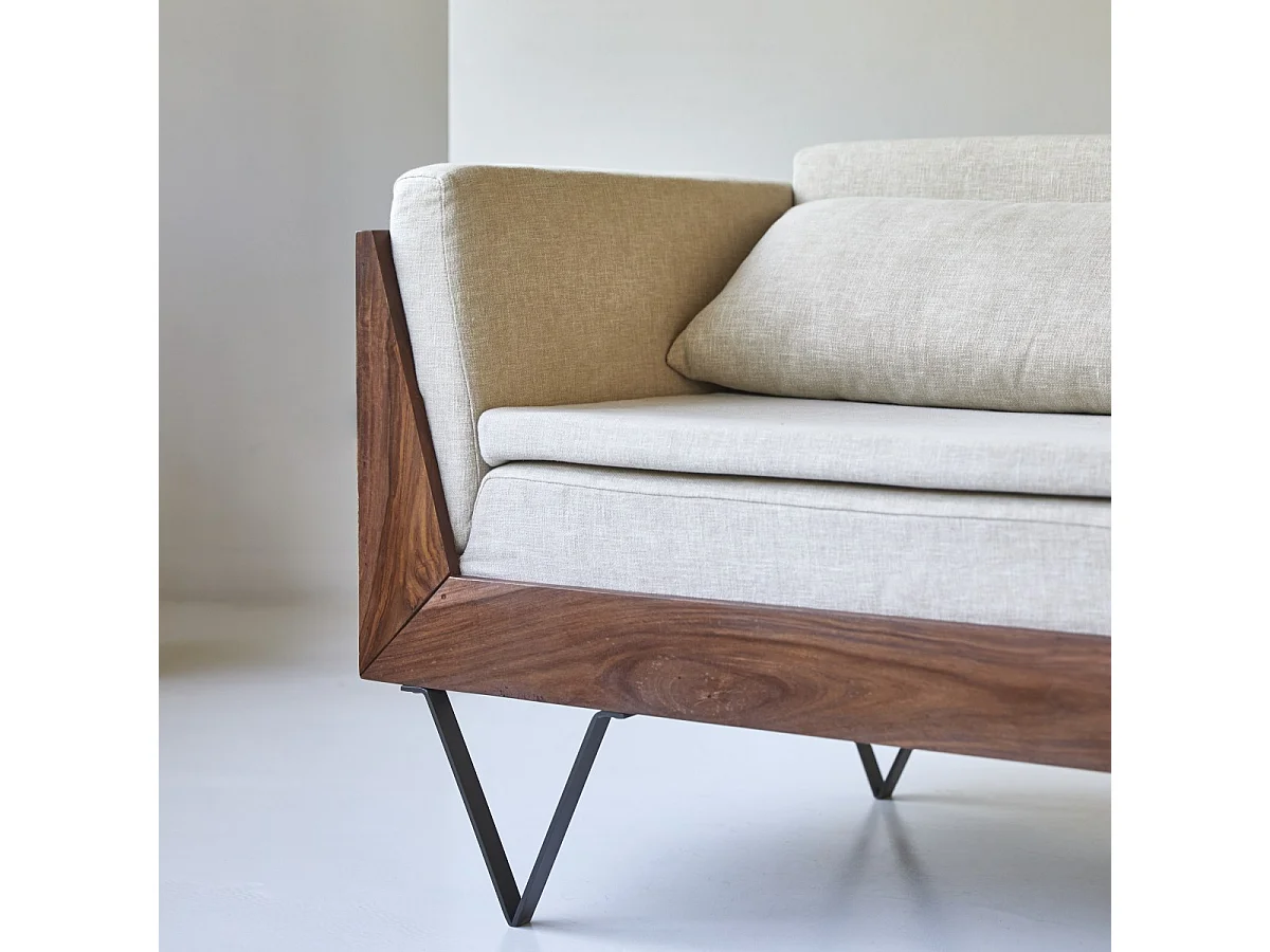 Sofa Metric aus Palisanderholz, 2-Sitzer