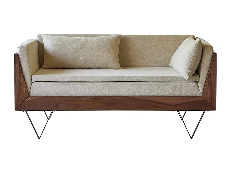 Sofa Metric aus Palisanderholz, 2-Sitzer