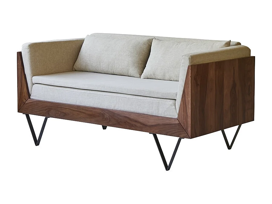 Sofa Metric aus Palisanderholz, 2-Sitzer