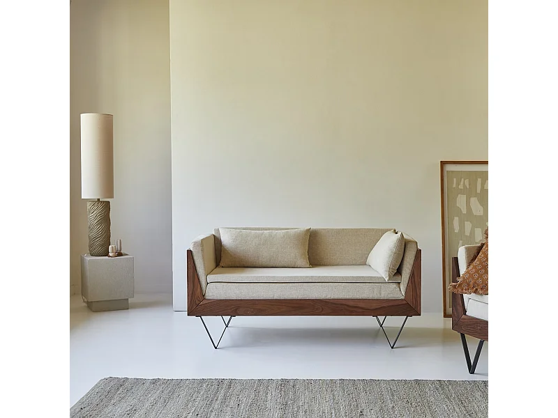 Sofa Metric aus Palisanderholz, 2-Sitzer