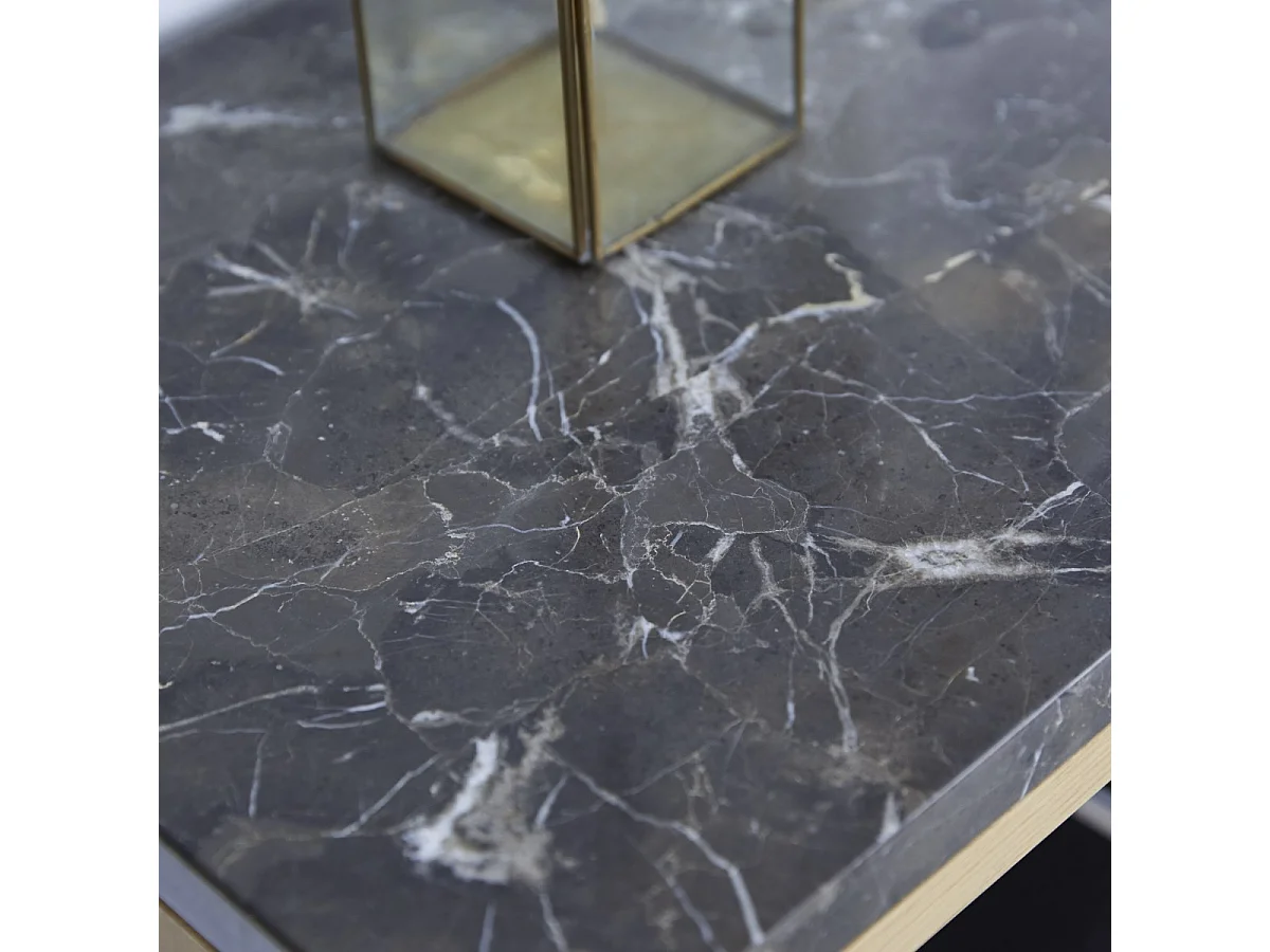 Consolle Eyota in legno di Quercia e Marmo 131