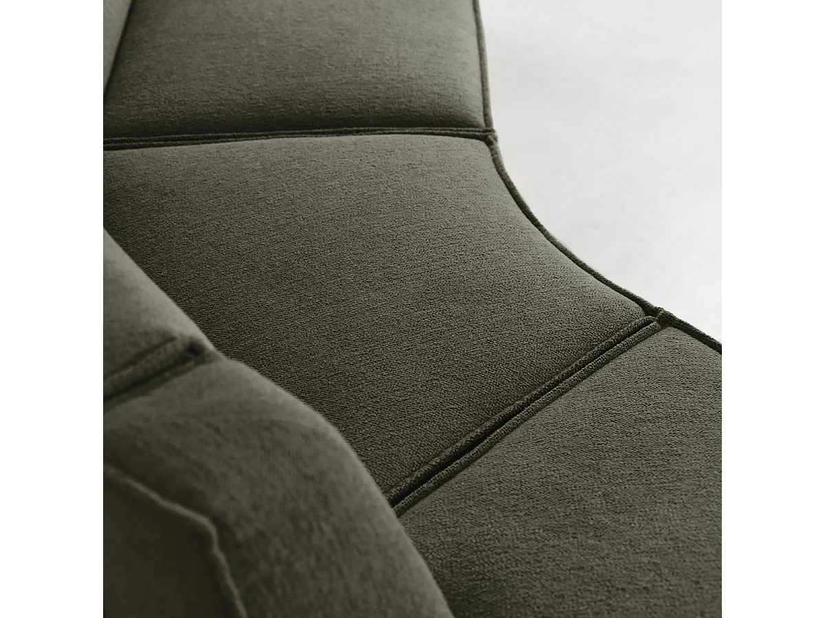 Divano modulabile Dario 4 posti in tessuto verde