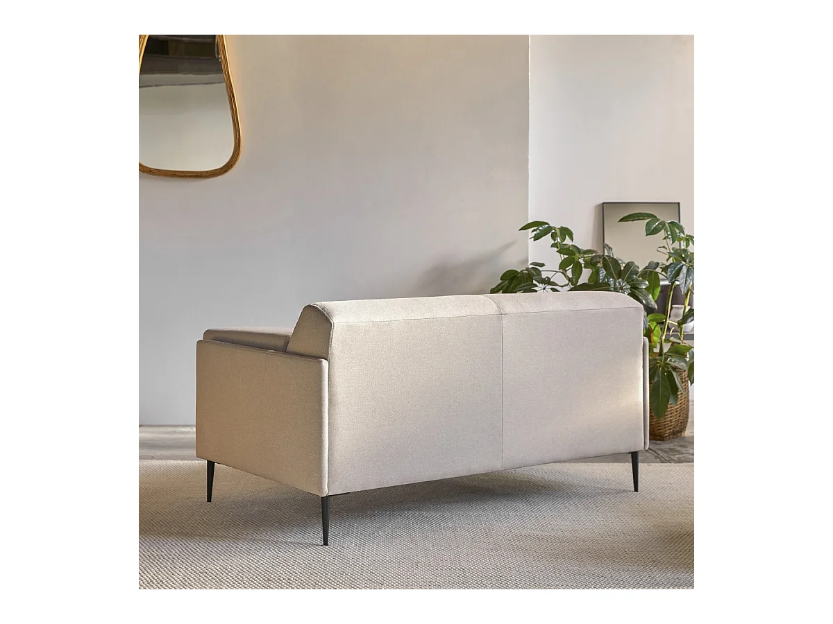 Divano in tessuto écru da 2-3 posti Finn, 2 posti