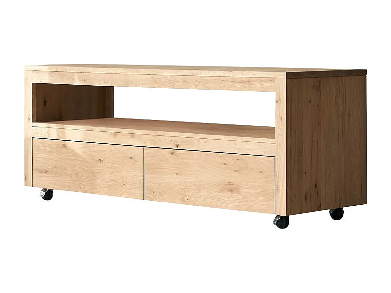 Mobile TV in legno di rovere massello con nodi 140 Anoa