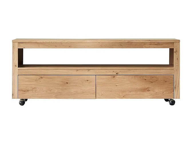 Mobile TV in legno di rovere massello con nodi 140 Anoa