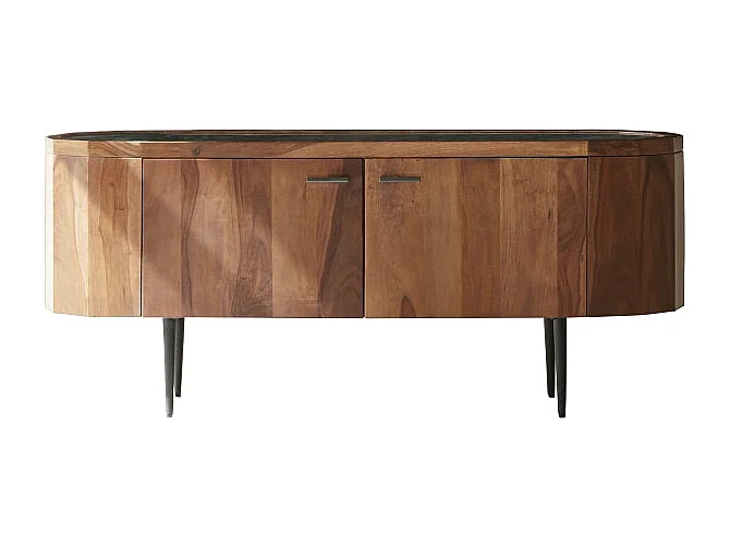 TV-Tisch aus Palisanderholz und Marmor 130 Jade